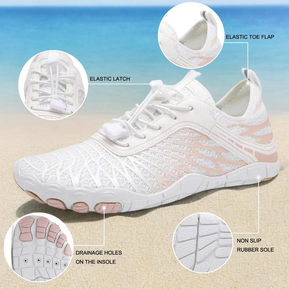 XNIRON Hike Barefoot Shoes for Womens Men,Quick Dry Water Shoes,Beach Pool Aqua Swim Surf Hiking Walking Shoes,Non-Slip Athletic Footwear Wide Toe Water Shoes