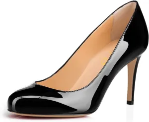 XYD Women Classic Slip On Pumps Multi Solid Color/Print High Heels Stilettos Bridal Evening Party Dress Shoes