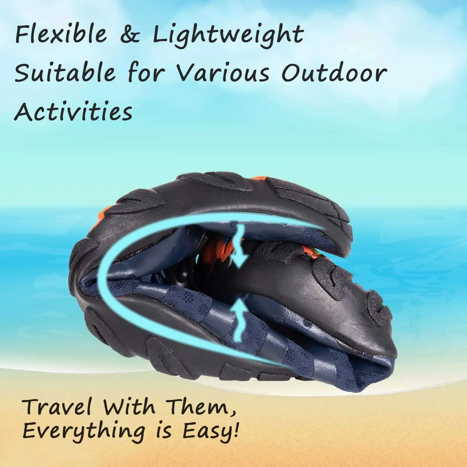 YALOX Water Shoes Men's Women's Swim Shoes Outdoor Beach Barefoot Quick-Dry Aqua Pool Socks Swimming Yoga Surfing Exercise