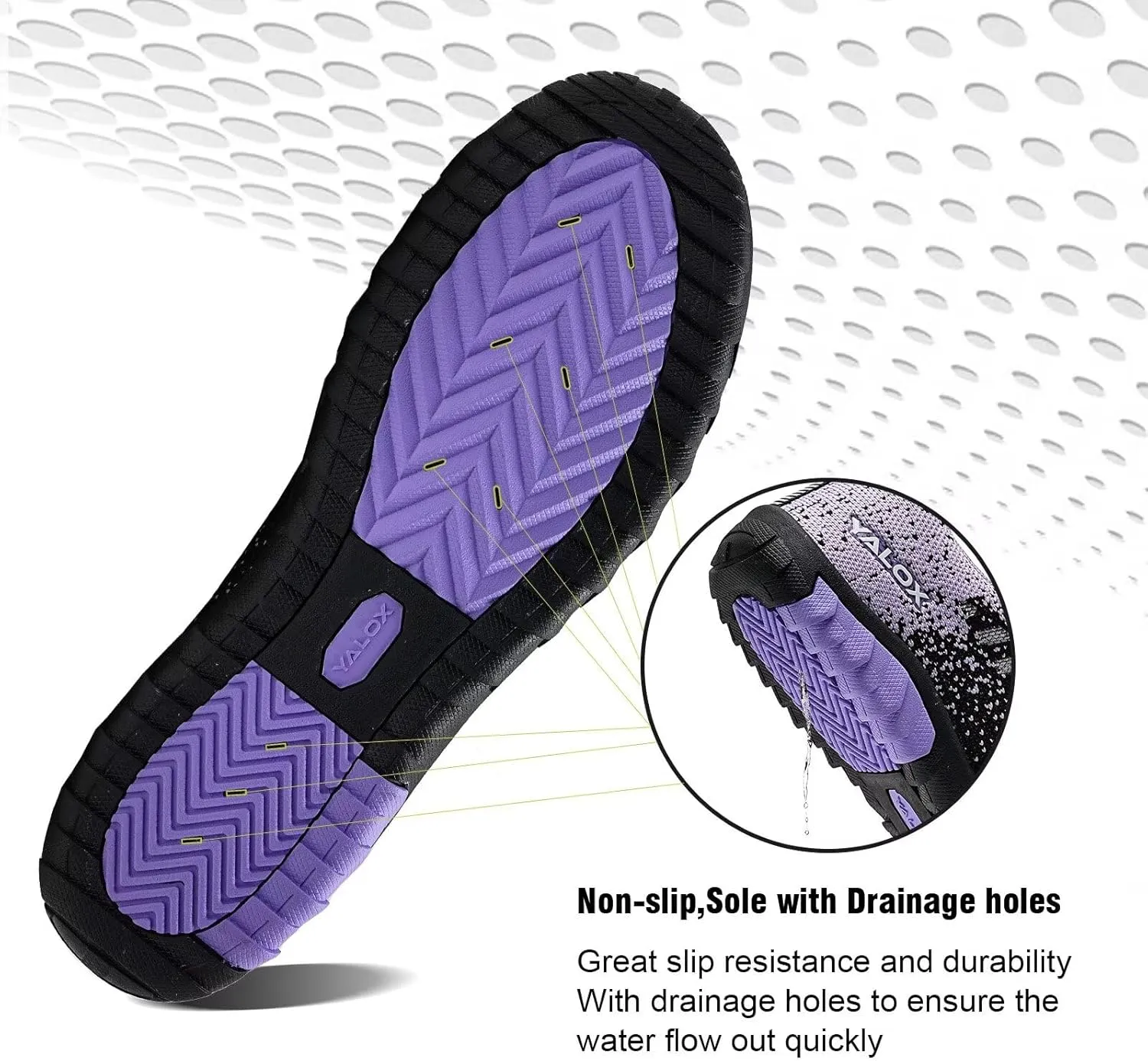 YALOX Water Shoes Men's Women's Swim Shoes Outdoor Beach Barefoot Quick-Dry Aqua Pool Socks Swimming Yoga Surfing Exercise