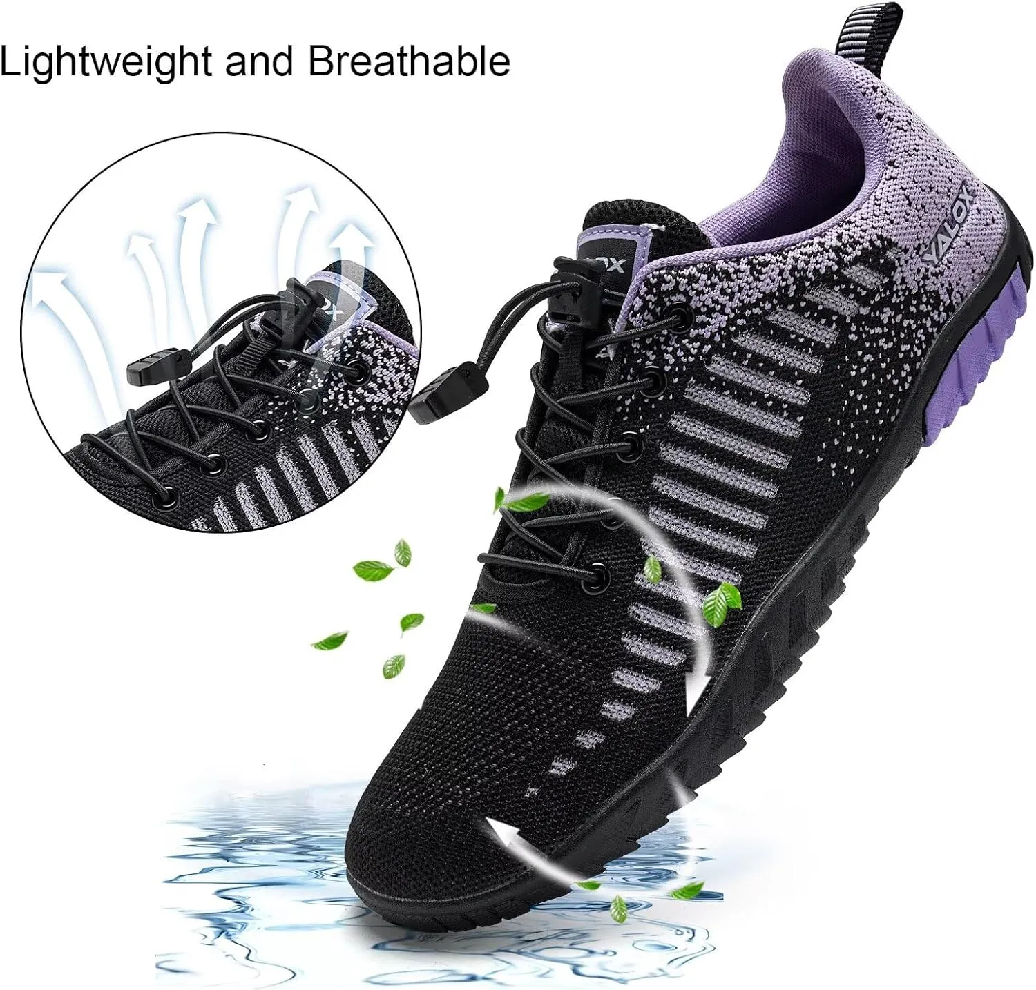 YALOX Water Shoes Men's Women's Swim Shoes Outdoor Beach Barefoot Quick-Dry Aqua Pool Socks Swimming Yoga Surfing Exercise