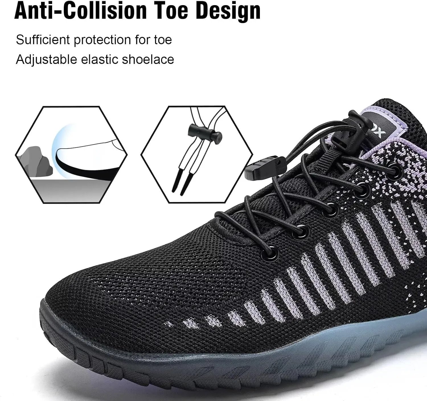 YALOX Water Shoes Men's Women's Swim Shoes Outdoor Beach Barefoot Quick-Dry Aqua Pool Socks Swimming Yoga Surfing Exercise