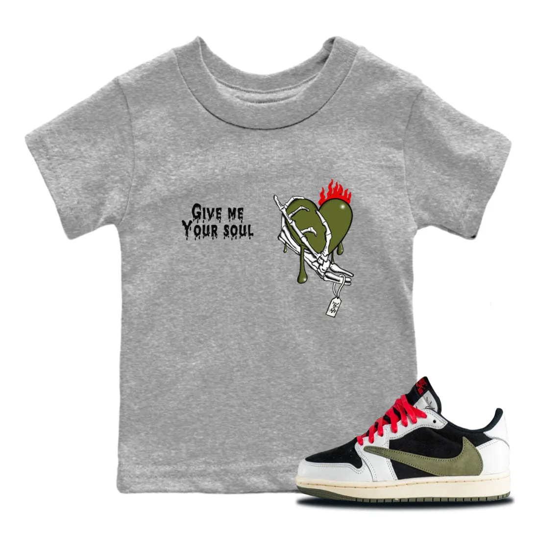Your SNRT Jordan Air Exclusive choices Sneaker 1 - Olive Prompt response Me Tees Give Kids Scott Travis Soul