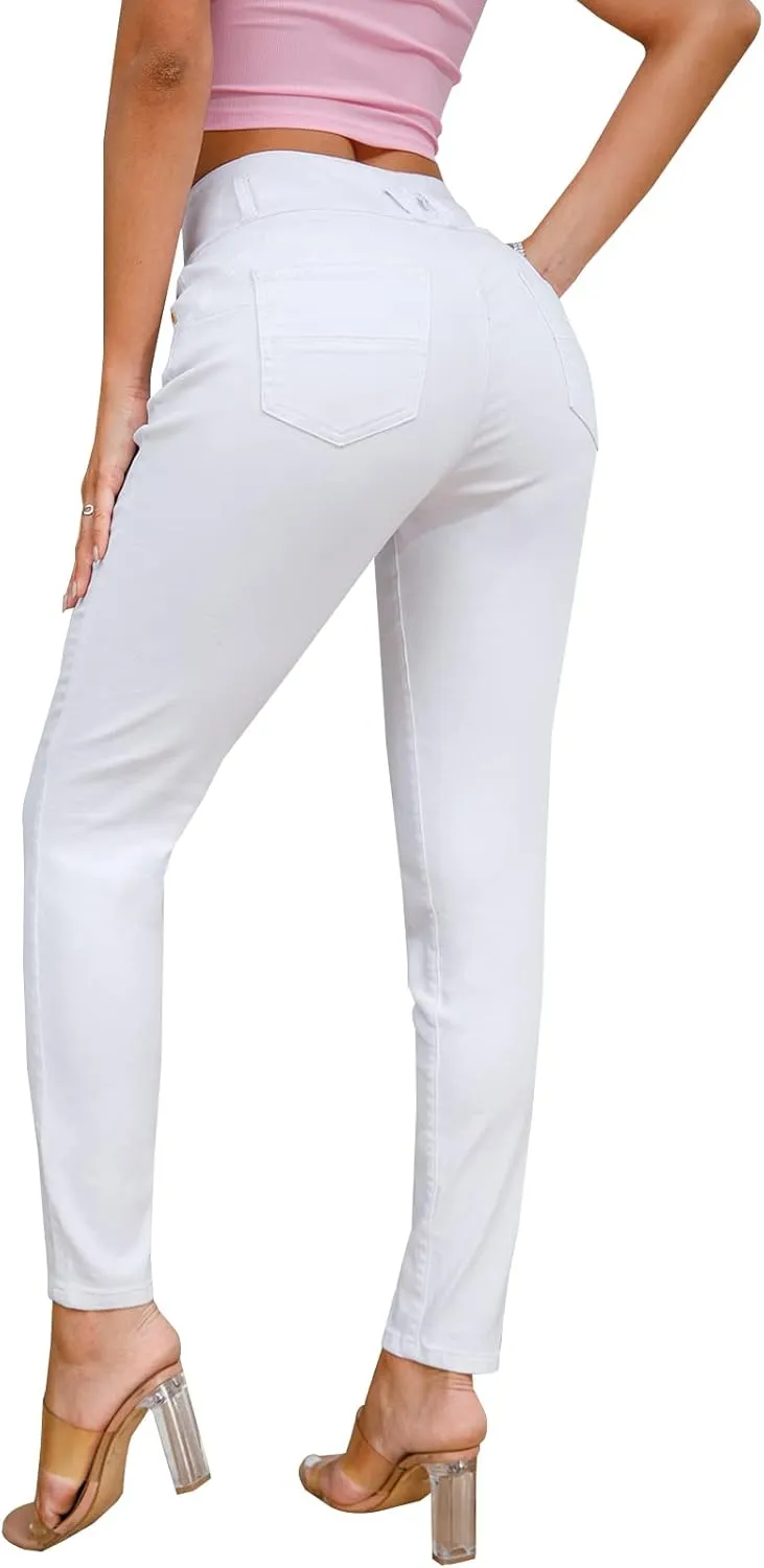 YUZIBAO Women's High Waist Skinny Stretch Jeans Shaping Butt Lifting Denim Pants