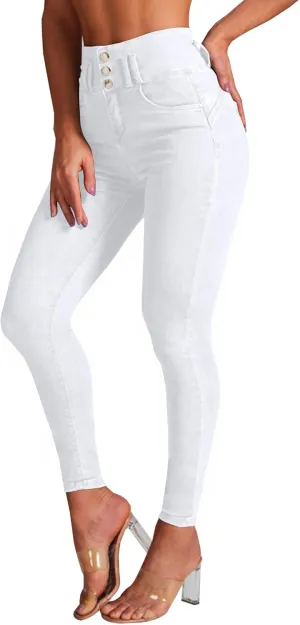 YUZIBAO Women's High Waist Skinny Stretch Jeans Shaping Butt Lifting Denim Pants