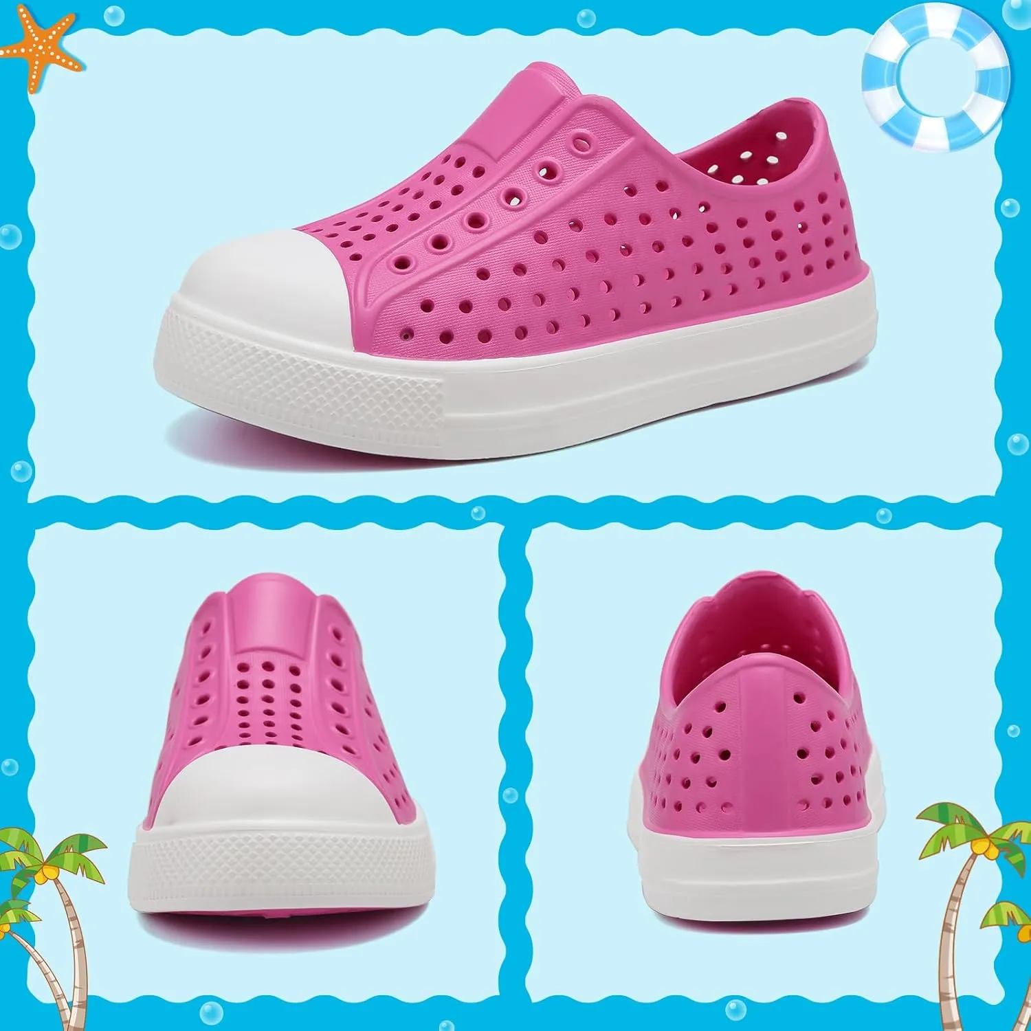 ziitop Kids Toddler Water Shoes for Boys Girls Baby Sandals Sneakers Beach Garden Swim, Anti-Slip Breathable Quick Dry Lightweight Slip-on (Toddler/Little Kid/Big Kid)